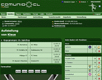 Screenshot Aufstellung