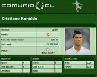 Screenshot Fuballspielerinfo